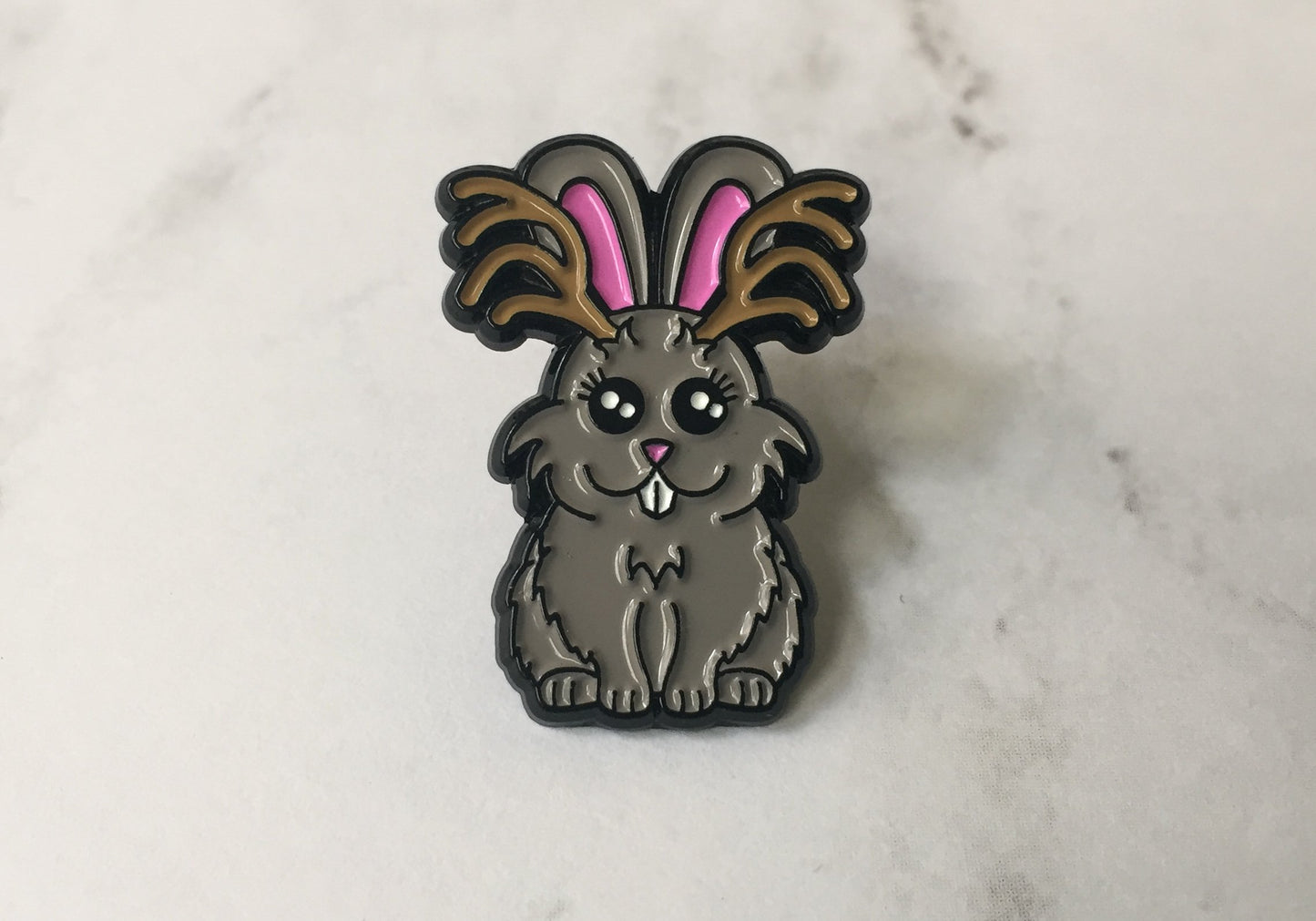 Jackalope Soft Enamel Pin 1"