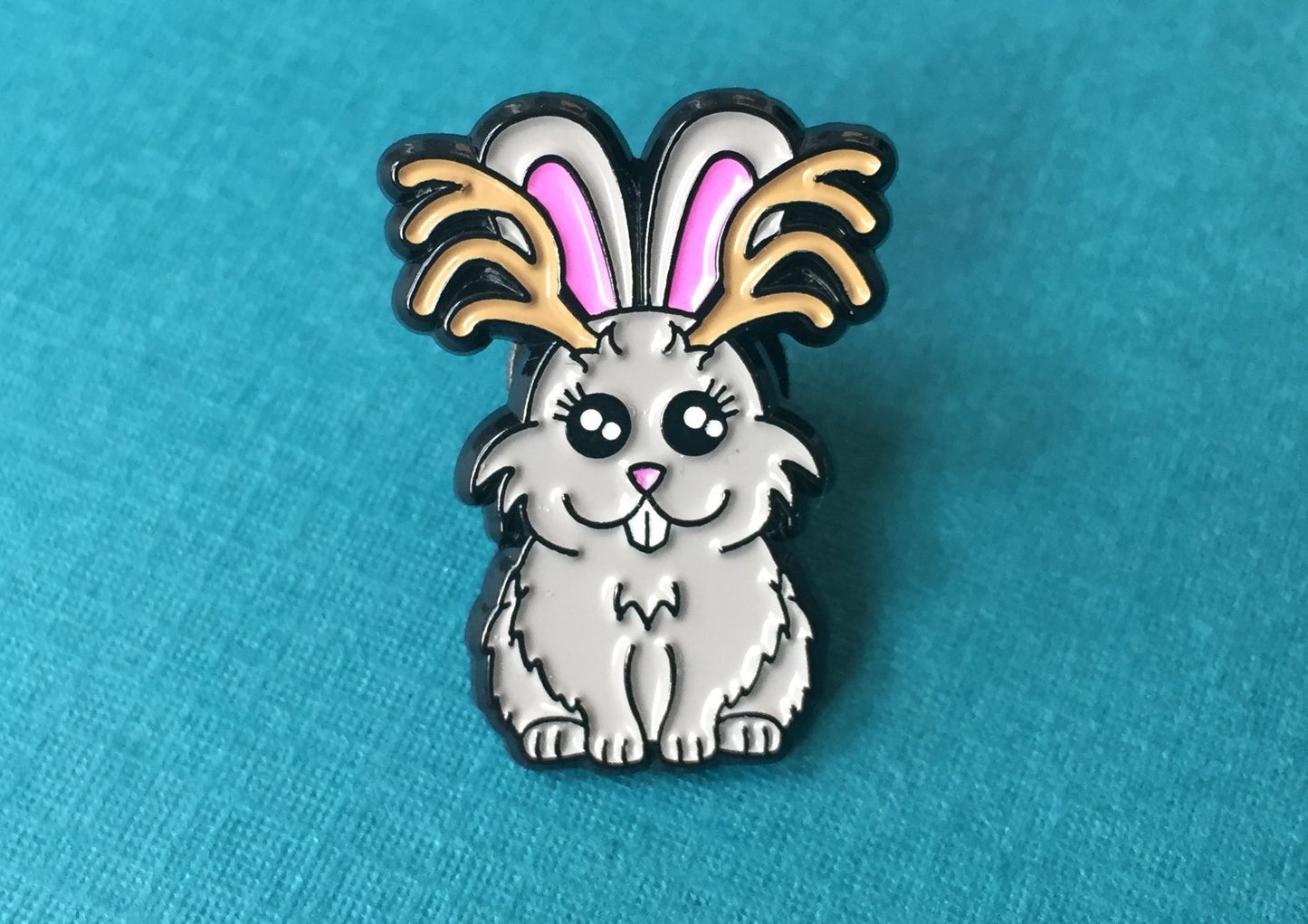 Jackalope Soft Enamel Pin 1"