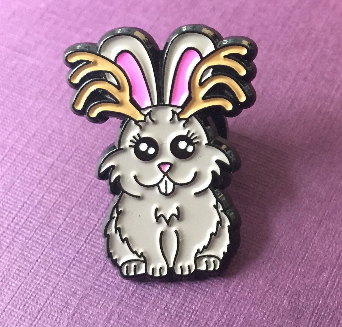 Jackalope Soft Enamel Pin 1"