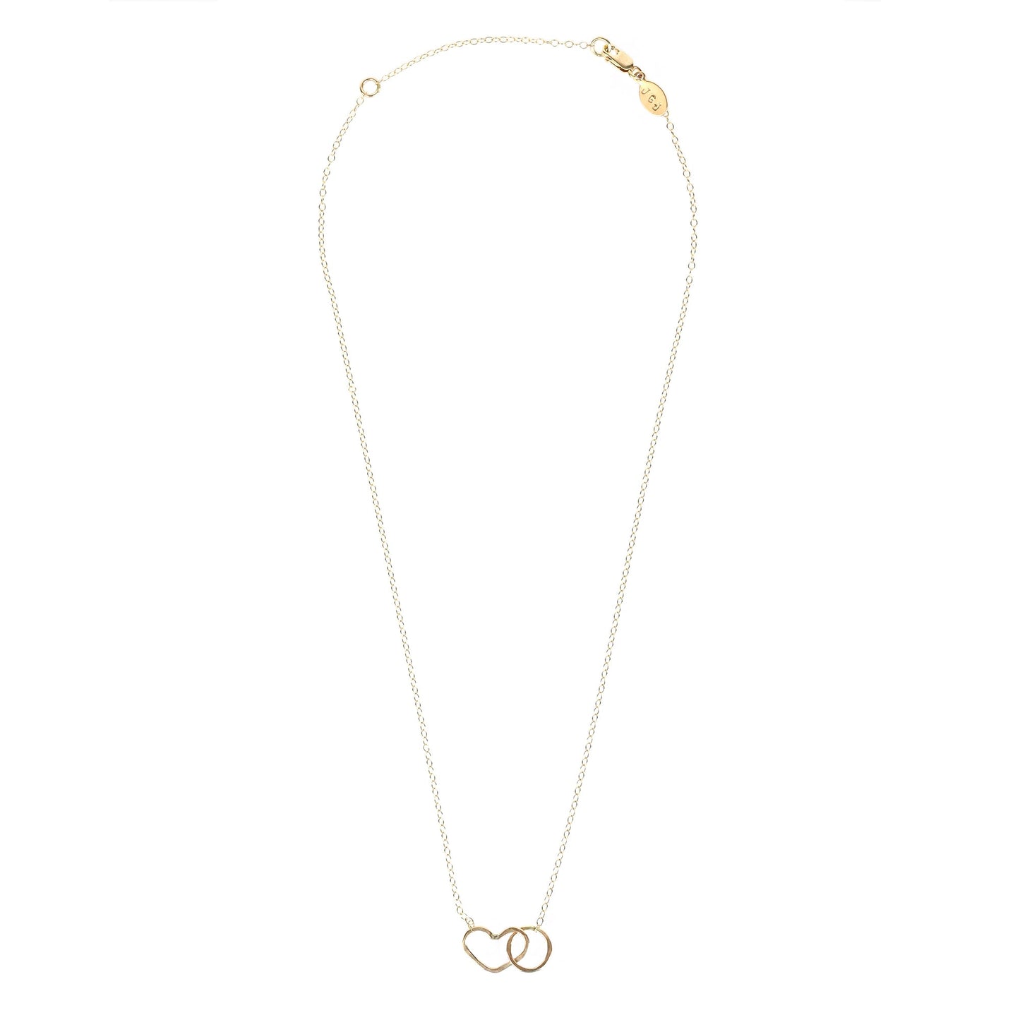 Namaste Necklace - Heart and Circle Infinity Necklace