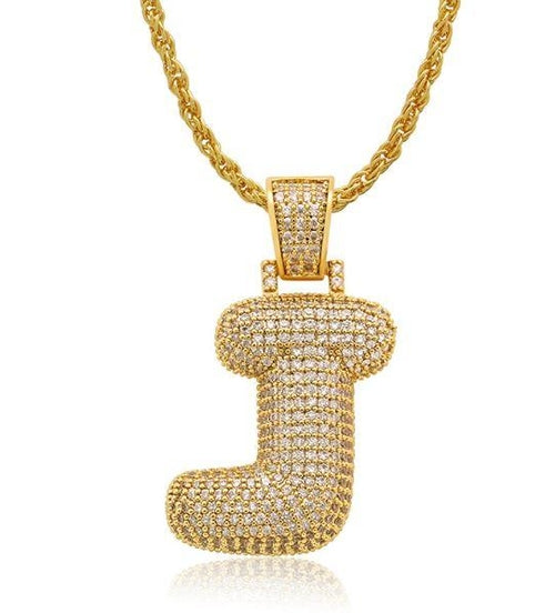 PIPE Gold HH Bubble Letter Necklace