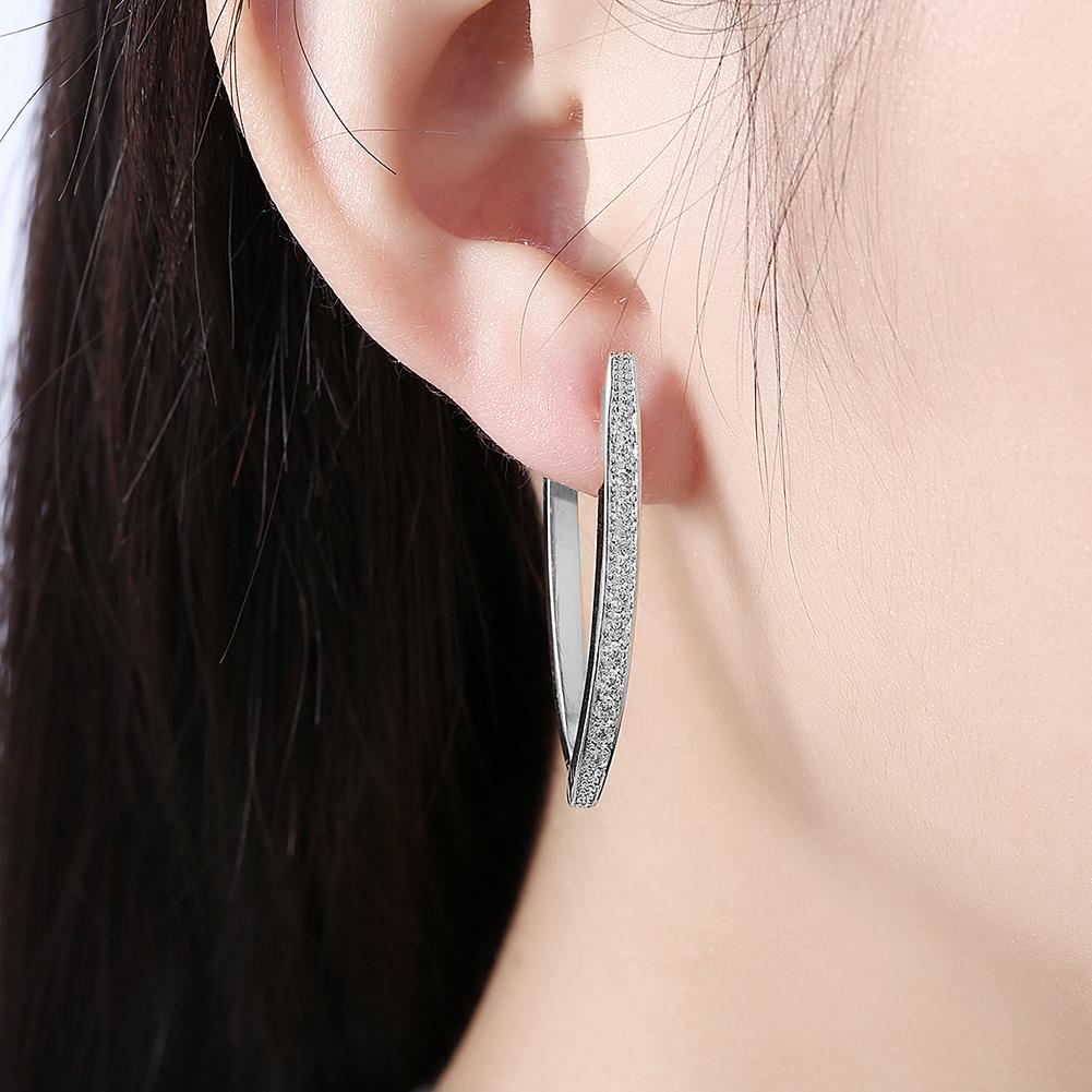 Halo Stud Earring with Adjustable Tennis Bracelet made With Austrian