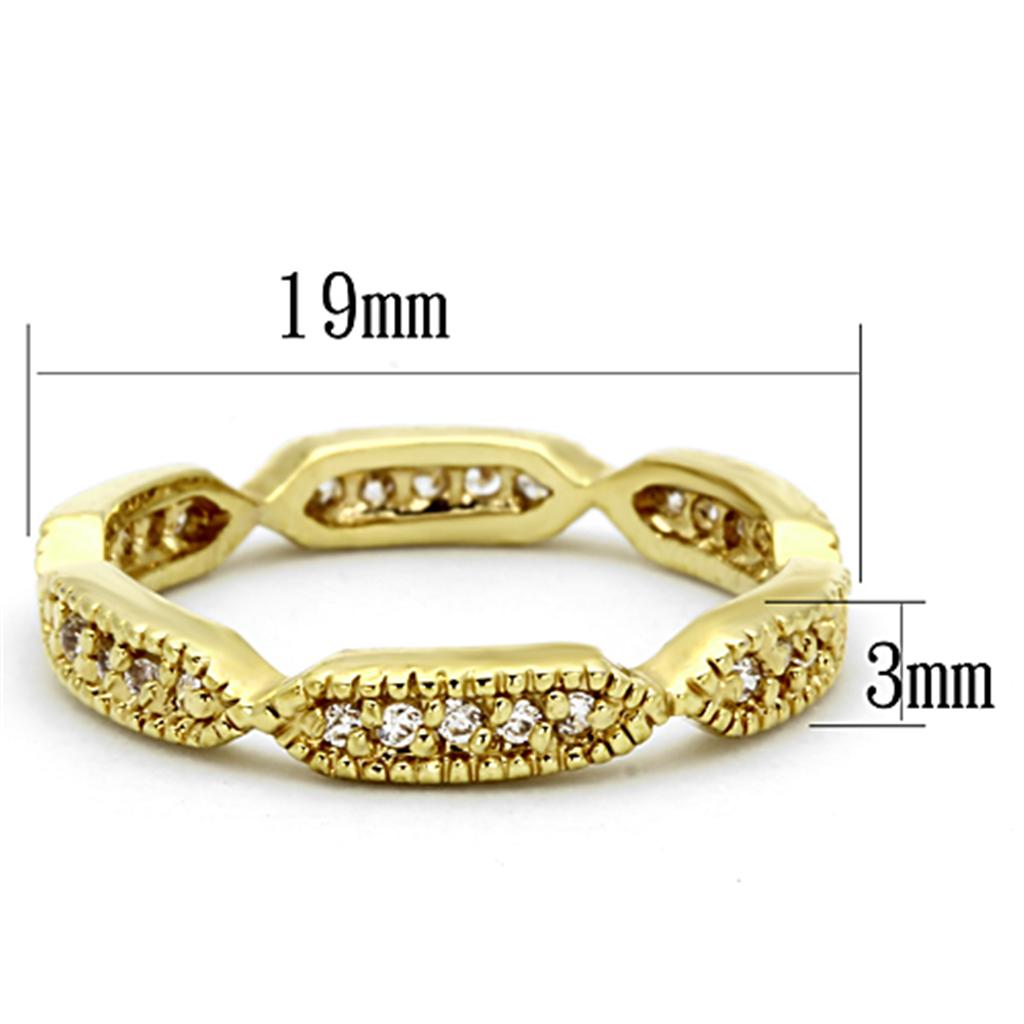 Gold Brass AAA Grade CZ Ring