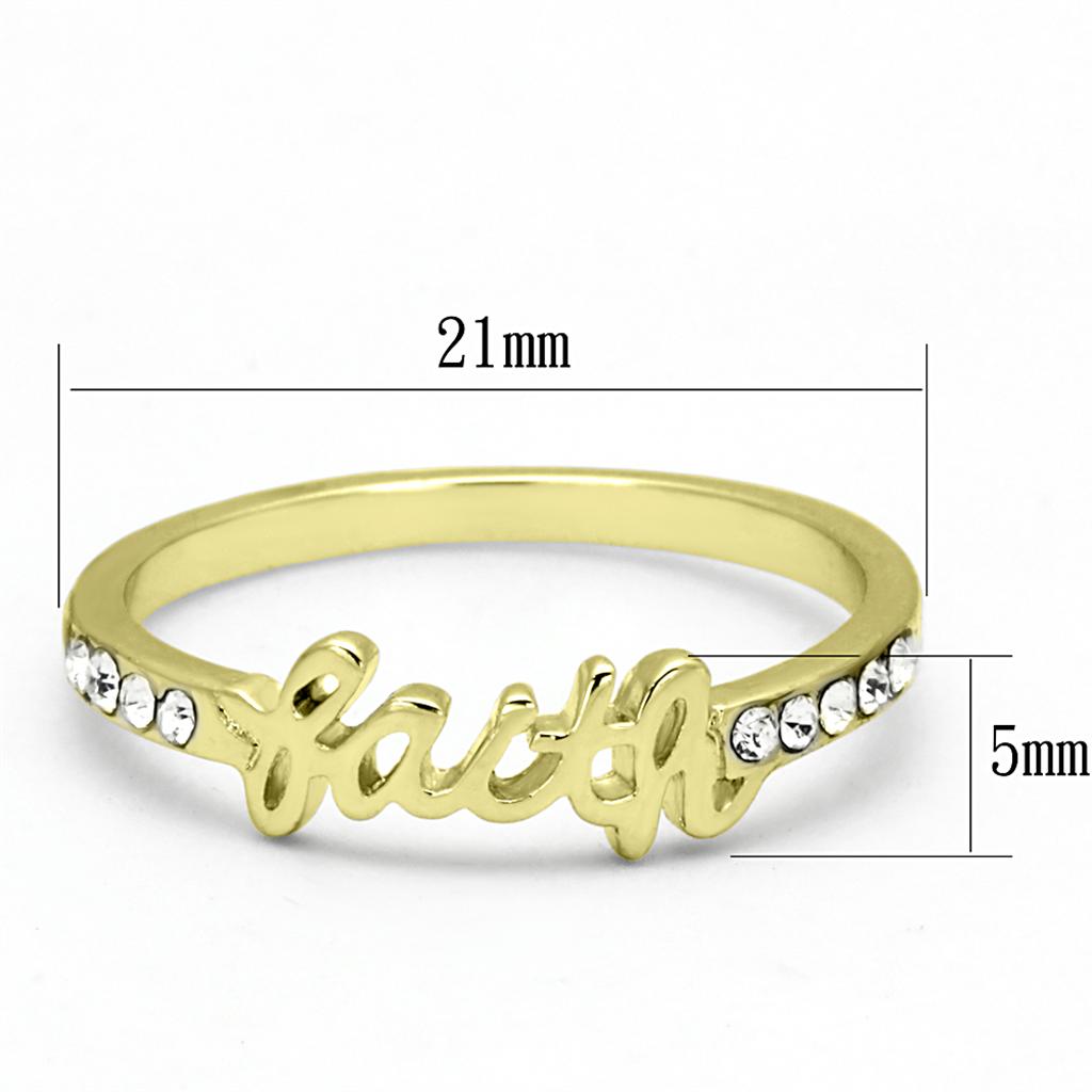 LO3967 - Top Grade Flash Gold Brass Ring