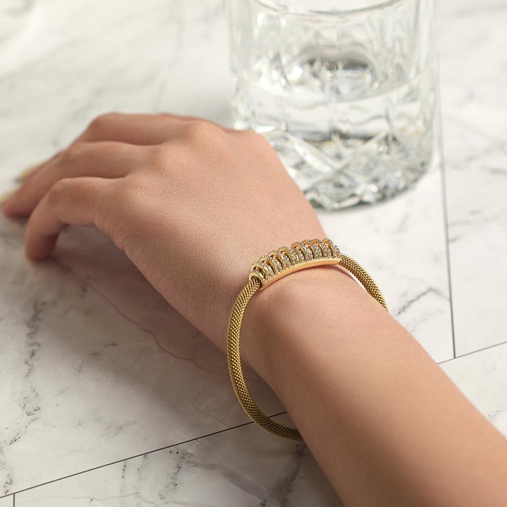 Shiny Parallel Cz Bangle Bracelets