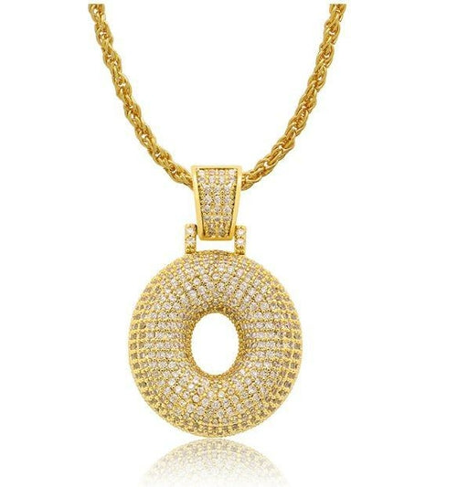 PIPE Gold HH Bubble Letter Necklace