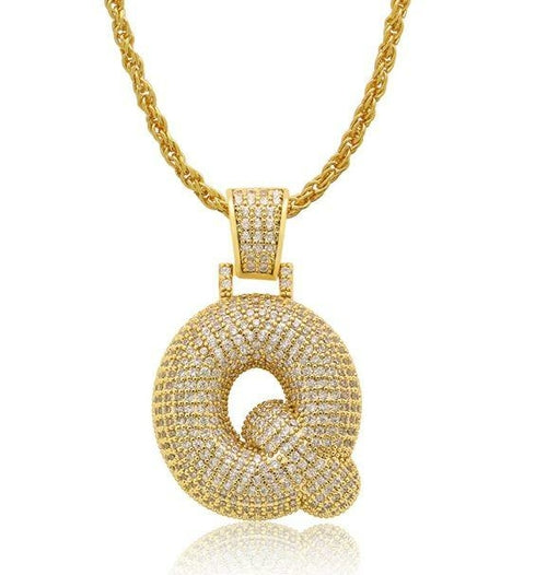 PIPE Gold HH Bubble Letter Necklace