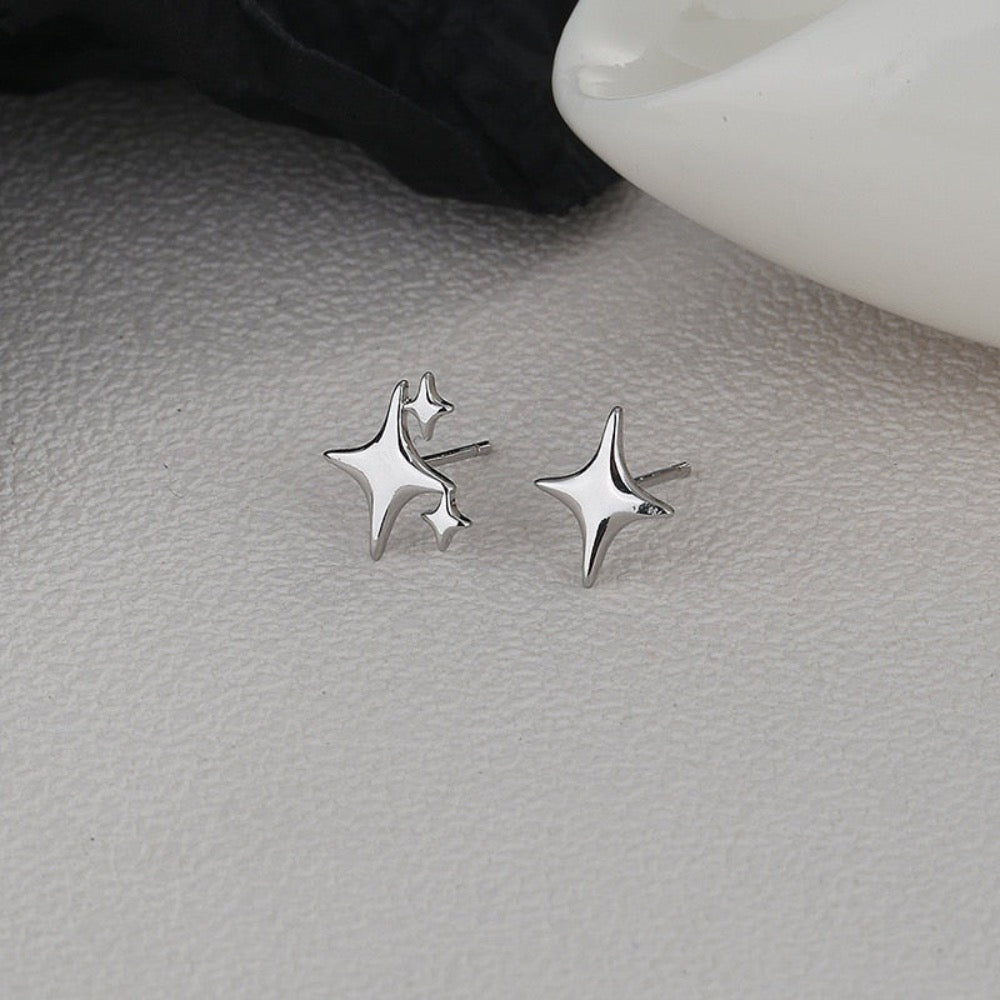 Asymmetrical Star Stud Earrings