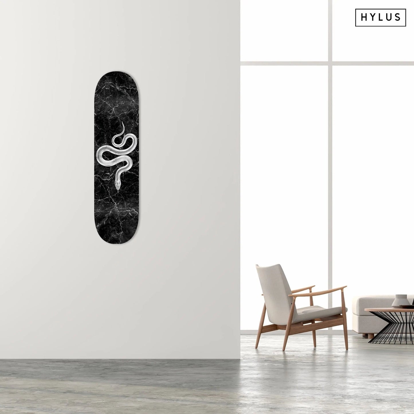 Marble Snake Black Skateboard