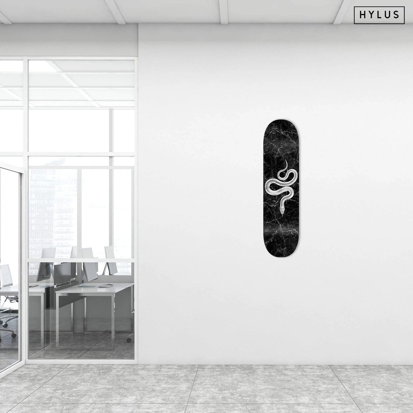 Marble Snake Black Skateboard