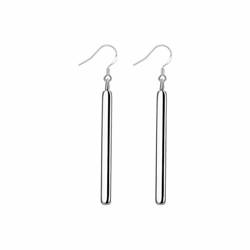 Silver Bar Drop Earrings for Women by Hollywood Sensation