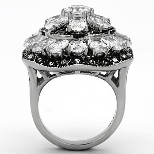 Women Stainless Steel Cubic Zirconia Rings TK1016