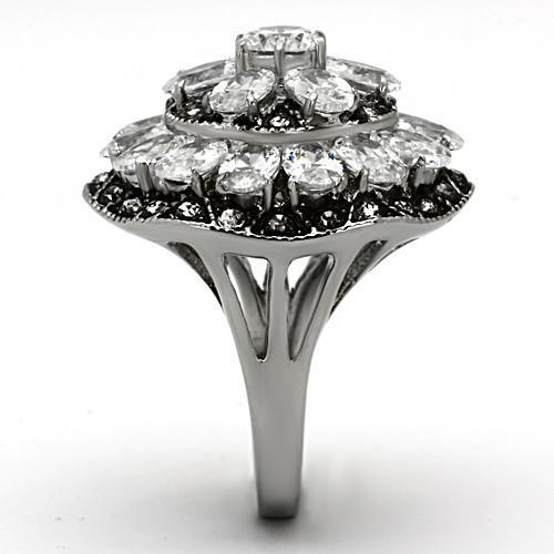 Women Stainless Steel Cubic Zirconia Rings TK1016