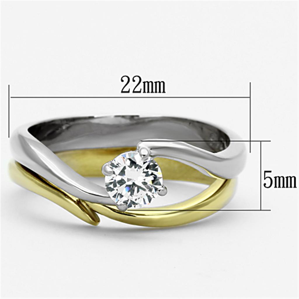 TK1092 - Two-Tone IP Gold Ring