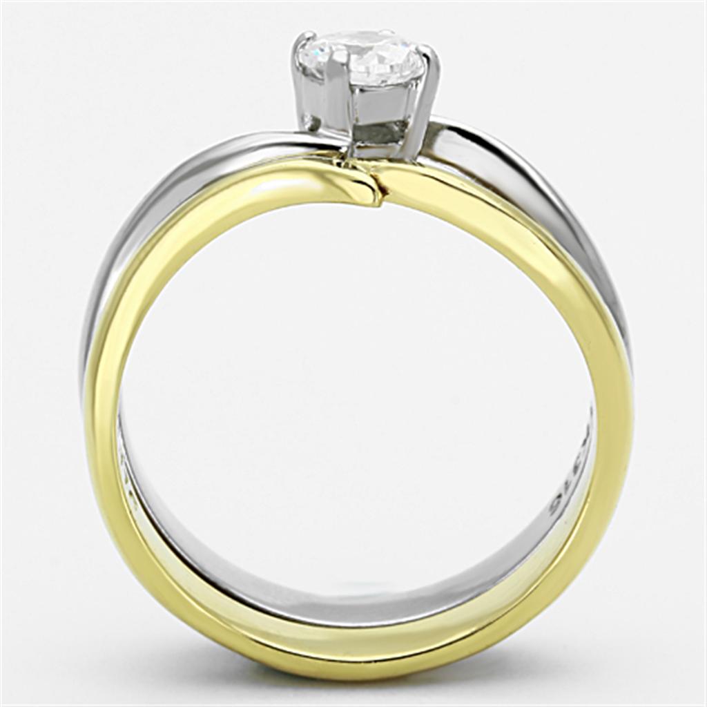 TK1092 - Two-Tone IP Gold Ring