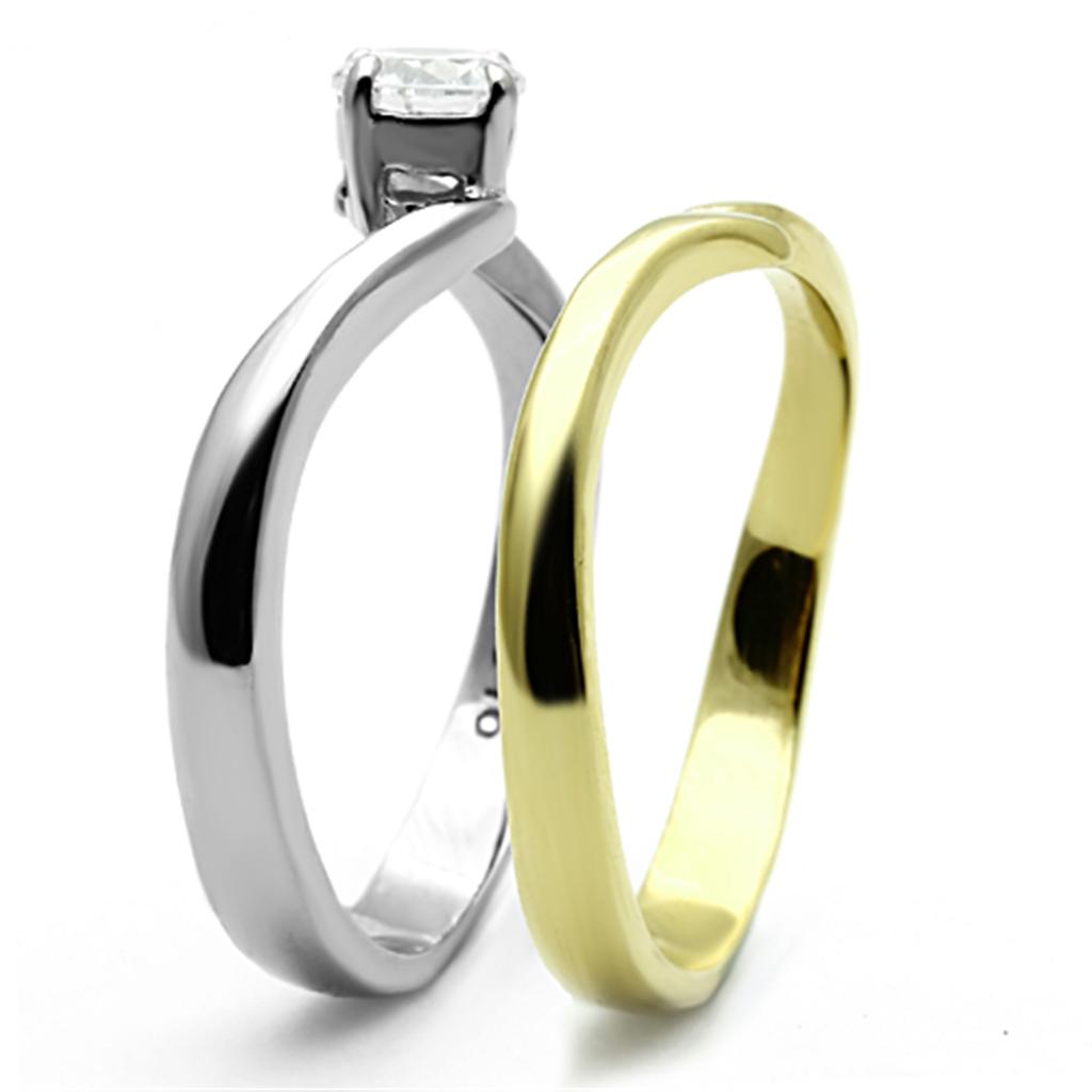 TK1092 - Two-Tone IP Gold Ring