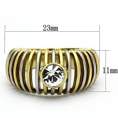 Women Stainless Steel Synthetic Crystal Rings