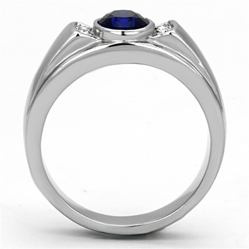 Men Stainless Steel Synthetic Glass Rings 1184