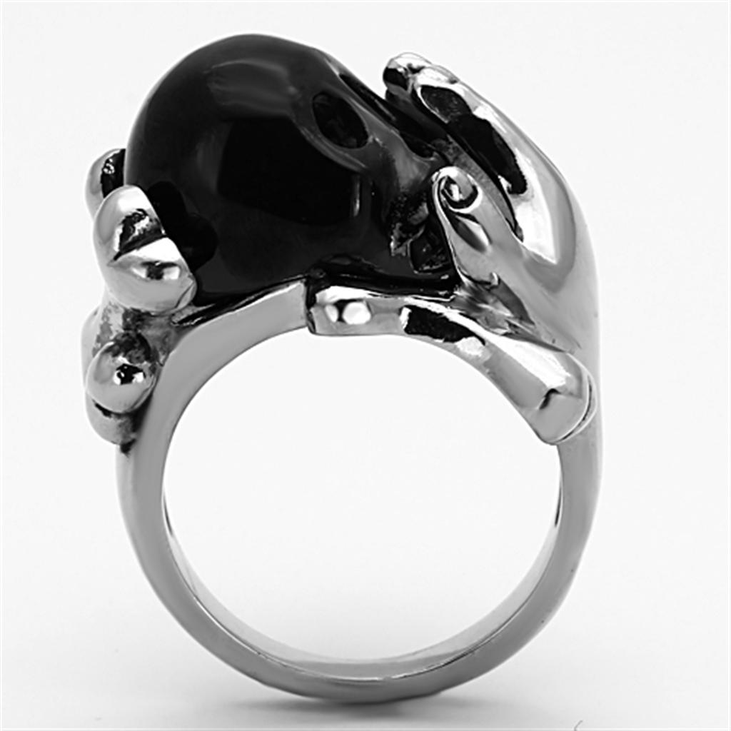 TK1206 - Two-Tone IP Black Ring with Epoxy in Jet