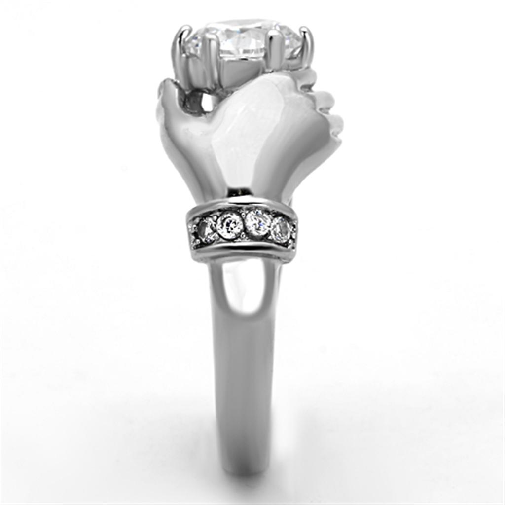 Women Stainless Steel Cubic Zirconia Rings TK1230