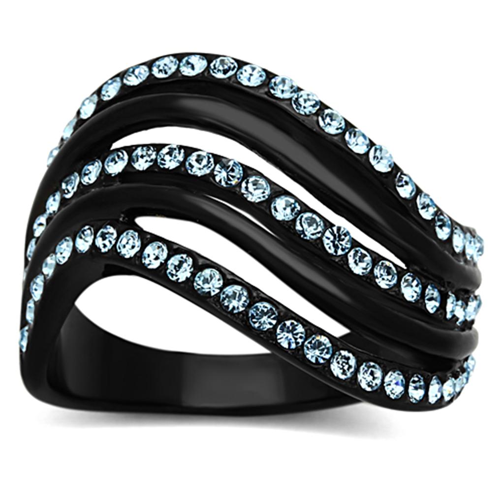 Women Stainless Steel Synthetic Crystal Rings