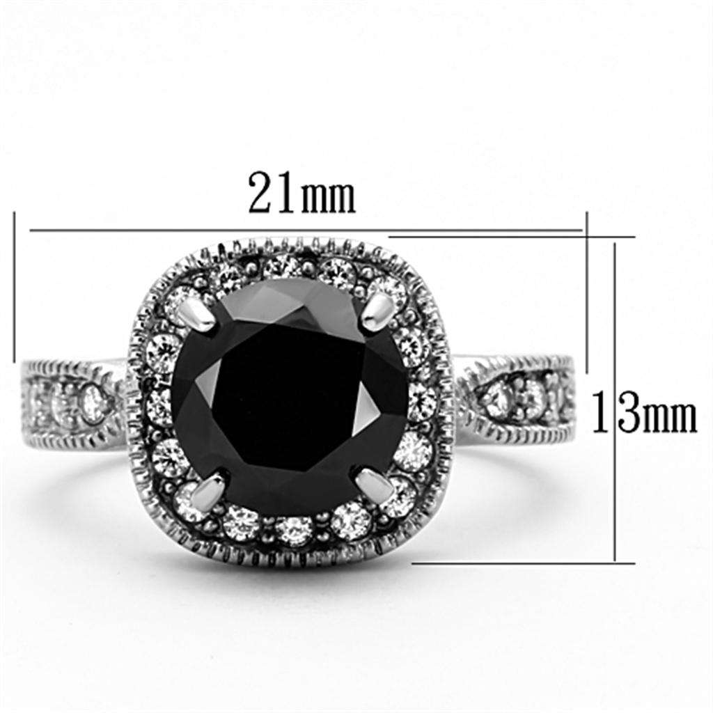 Women Stainless Steel Cubic Zirconia Rings TK1322