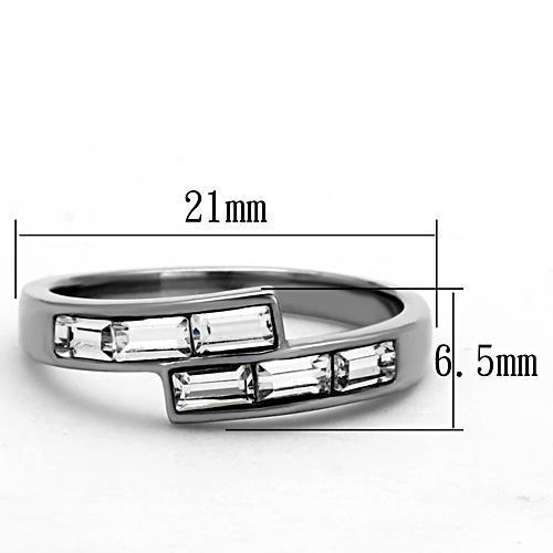 Women Stainless Steel Synthetic Crystal Rings