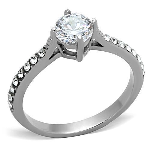 Women Stainless Steel Cubic Zirconia Rings TK1339