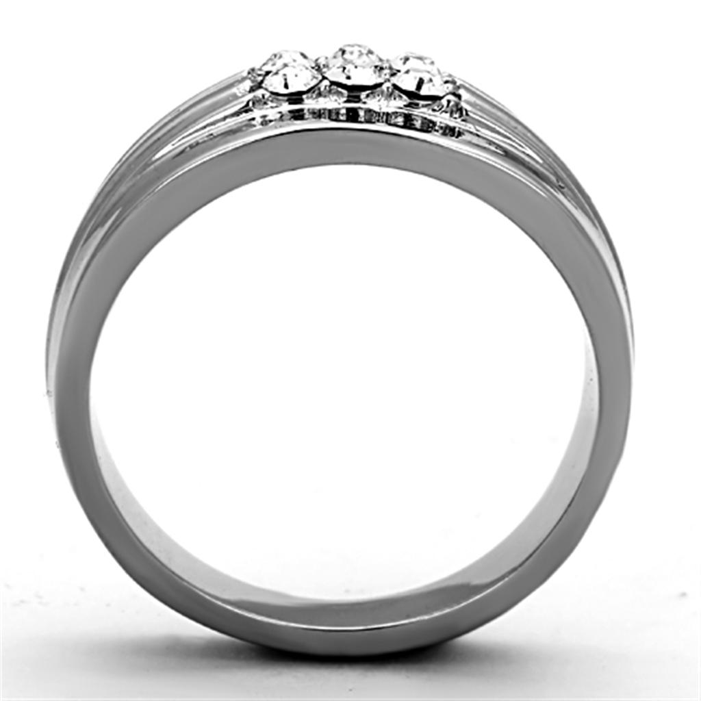 Men Stainless Steel Synthetic Crystal Rings 1357