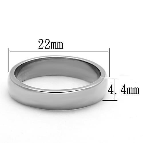 TK1375 - High polished Stainless Steel Ring with No Stone