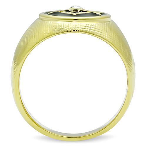 Men Stainless Steel Synthetic Crystal Rings 1403