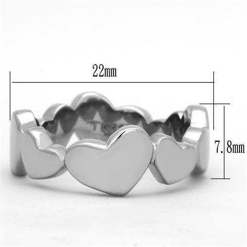 Women Stainless Steel No Stone Rings TK1433