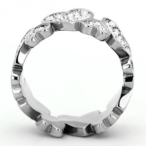 Women Stainless Steel Synthetic Crystal Rings