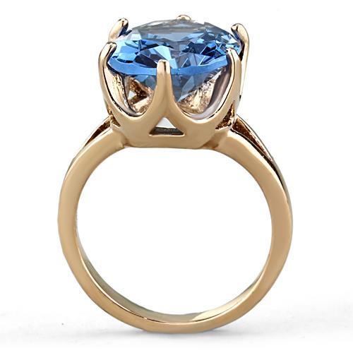 TK1484 - IP Rose Gold Ring with Synthetic