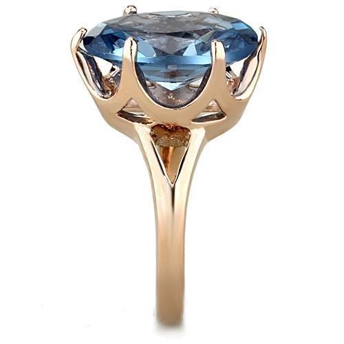 TK1484 - IP Rose Gold Ring with Synthetic