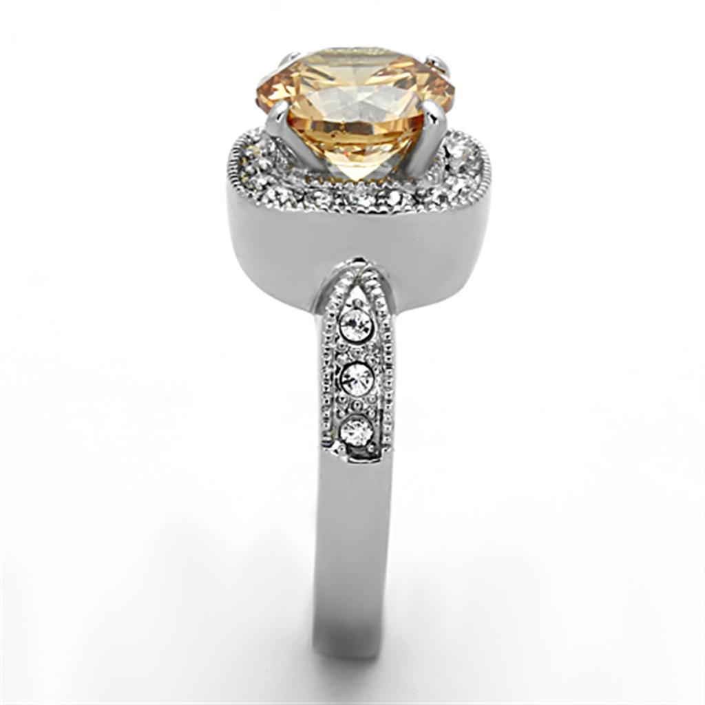 Women Stainless Steel Cubic Zirconia Rings TK1495