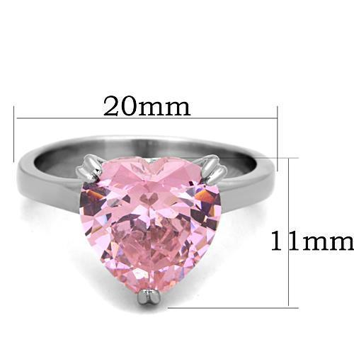 Women Stainless Steel Cubic Zirconia Rings TK1513