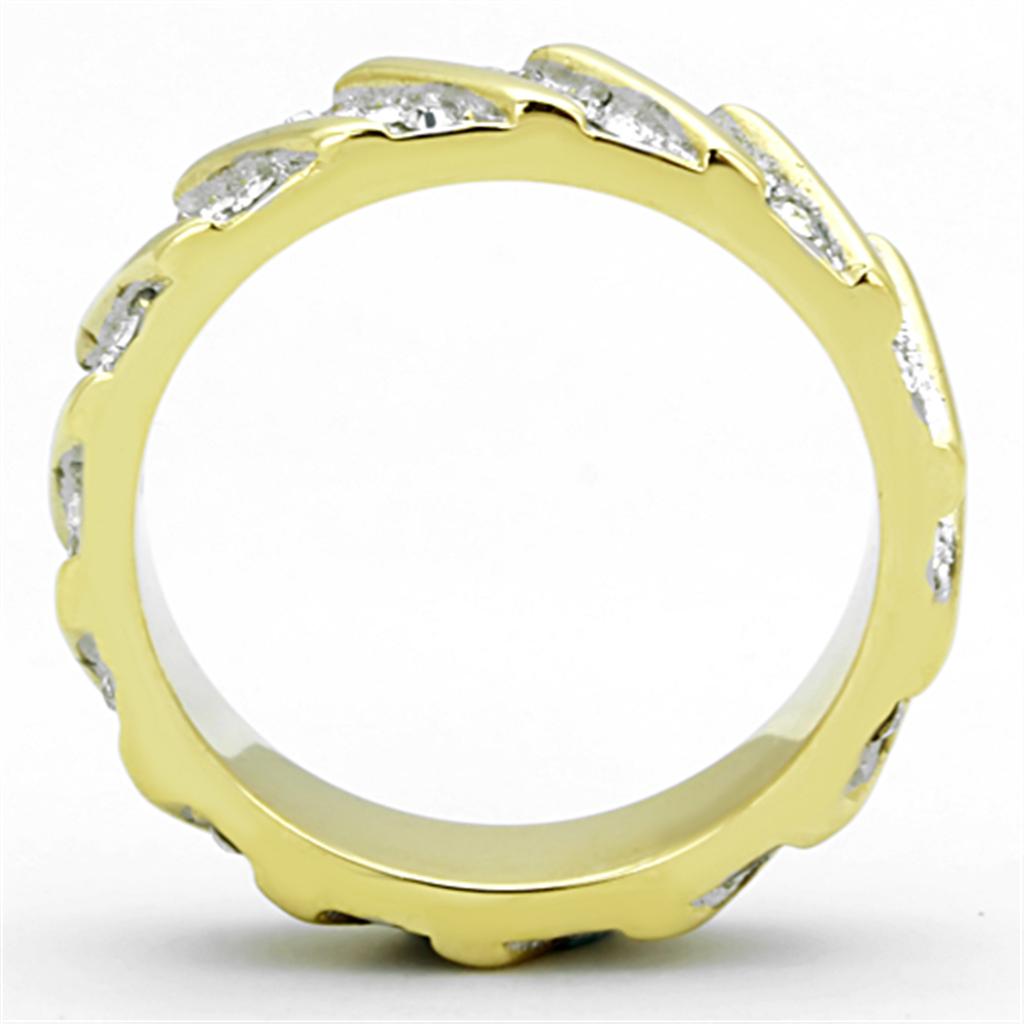 Women Stainless Steel Synthetic Crystal Rings