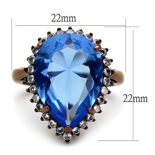 Women Stainless Steel Synthetic Crystal Rings