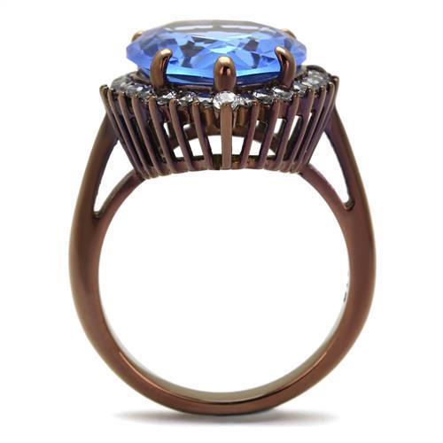 Women Stainless Steel Synthetic Crystal Rings