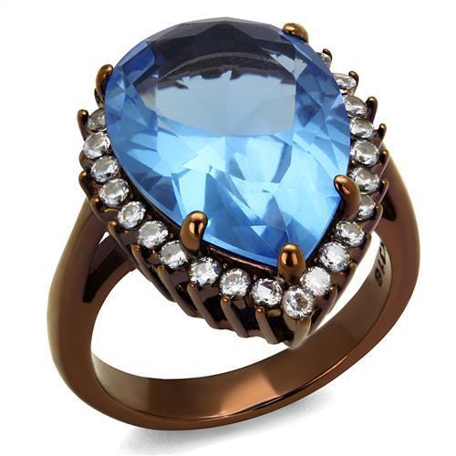 Women Stainless Steel Synthetic Crystal Rings