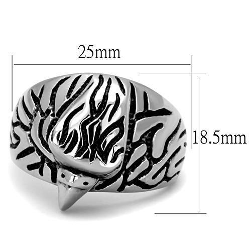 Men Stainless Steel Synthetic Crystal Rings 1600