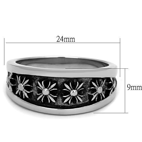 Men Stainless Steel Epoxy Rings TK1603