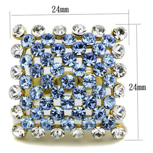 Women Stainless Steel Synthetic Crystal Rings