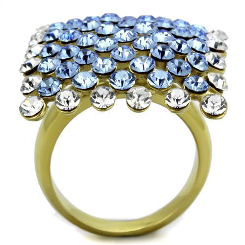 Women Stainless Steel Synthetic Crystal Rings