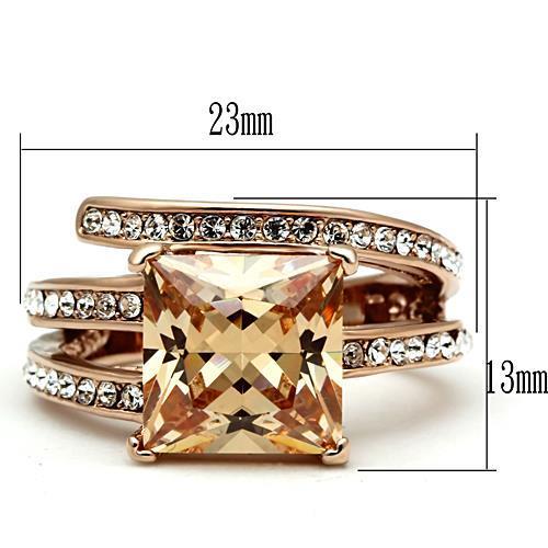 TK1665 - IP Rose Gold Stainless Steel Ring