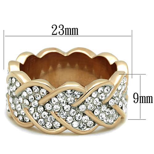 Women Stainless Steel Synthetic Crystal Rings