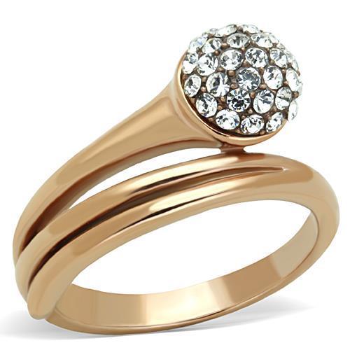 Women Stainless Steel Synthetic Crystal Rings