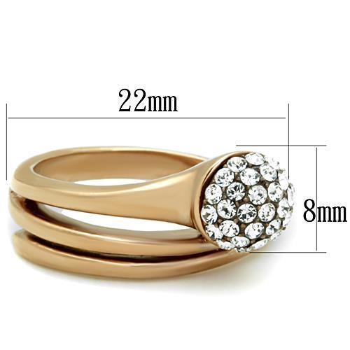 Women Stainless Steel Synthetic Crystal Rings