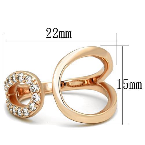 Women Stainless Steel Cubic Zirconia Rings TK1694